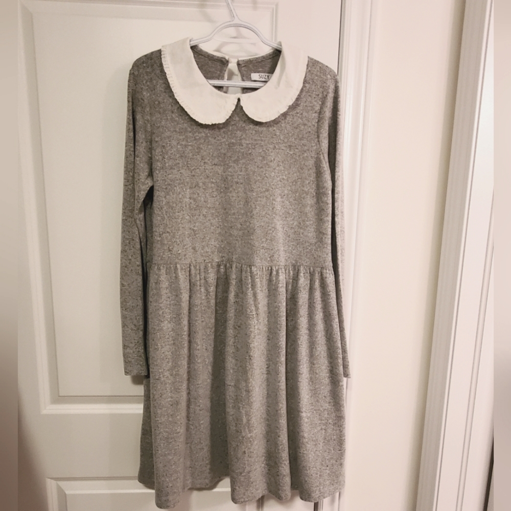 Suzy Shier Plush Grey Dress
